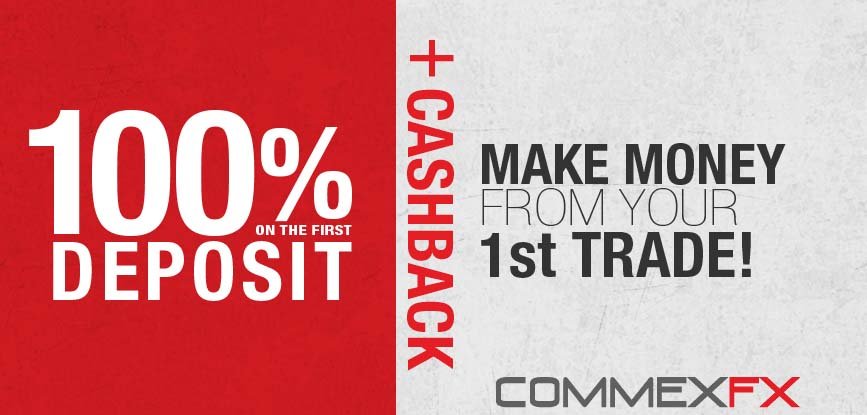 100% WELCOME BONUS PROMOTION CASHBACK CommexFX