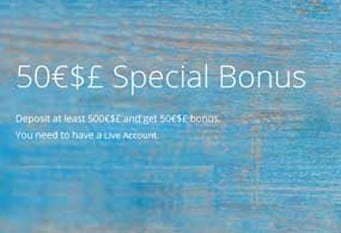 50€$£ Special Forex Bonus – TICKMILL