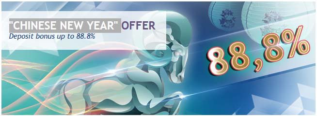 "Chinese New Year" Forex bonus up to 88.8%