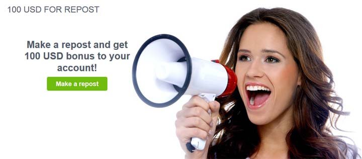 Forex no deposit for repost social media