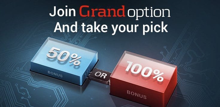 50% or 100% Binary Deposit Bonus – GrandOption