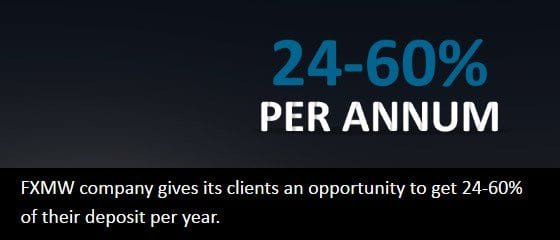 Get 24-60% return that deposited per year – FXmoneyworld
