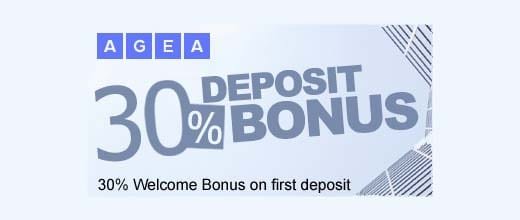 30% Welcome Deposit Bonus of Each Deposit – AGEA