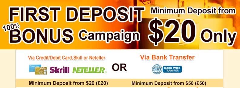 100% First deposit Binary Bonus – LION Binary Options