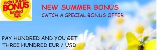 Deposit 100 EUR to get 200 EUR