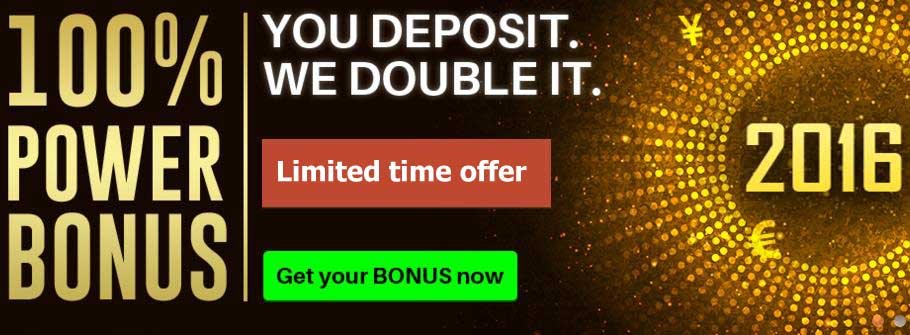 Forex 100% Power Deposit Bonus
