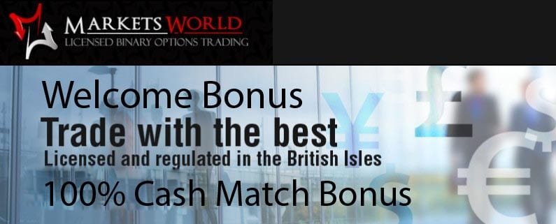 100 Cash Match Bonus Code by MarketsWorld