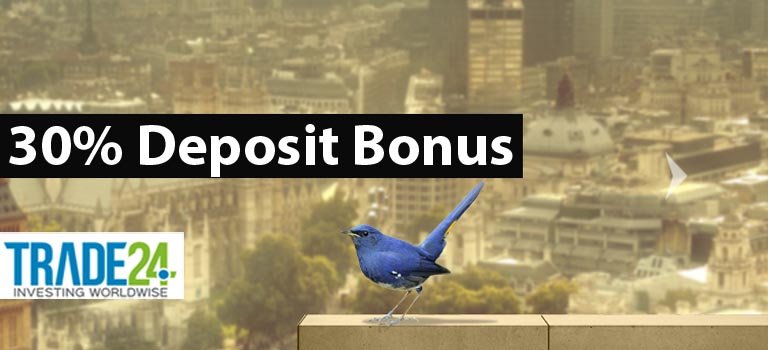 30% Bonus for New Traders Forex Deposit Trade24
