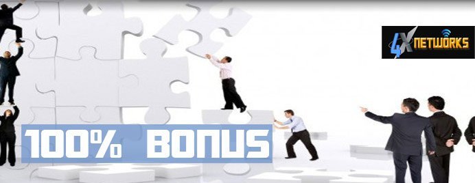4xNetworks 100% Welcome Bonus