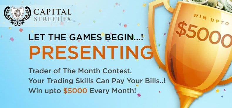 Capital Street FX Trader of The Month Contest