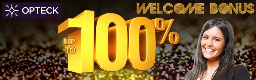 Opteck 100% Binary Welcome Deposit Bonus