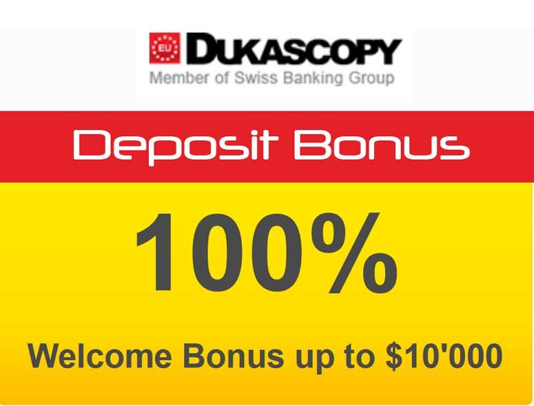 100% Welcome Deposit-Bonus – Dukascopy Europe