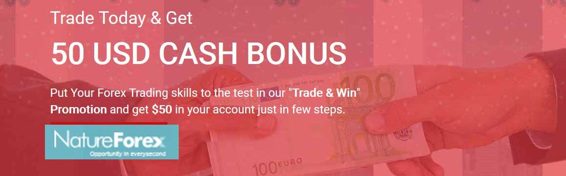 NatureForex Christmas New Year Cash Bonus