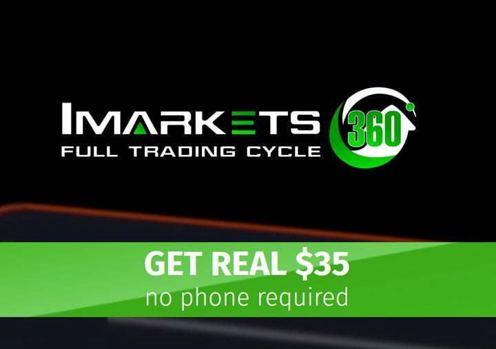 Binary $35 USD No Deposit Bonus – iMarkets360