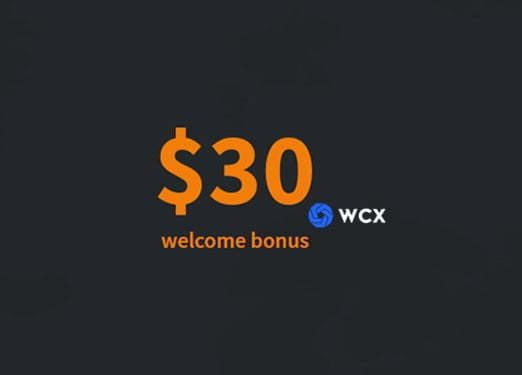 $30 BTC Welcome NO Deposit Bonus – WCX