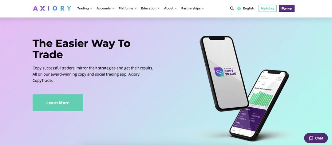 Axiory Broker home