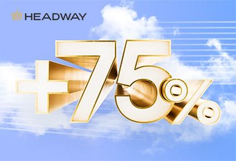 Deposit Bonus 75%+ – Headway